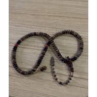 TASBIH TERAS KAYU LARAK SALAH diapit dgn  marjan merah dan iboi hitam,imam gemunggal hutan,teras kua