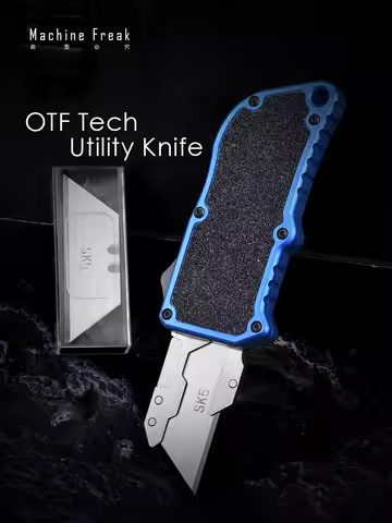 Exocet Series OTF Utility Knife EDC Wallpaper Cutter Paper Knife Replaceable SK5 Blades Aluminum All