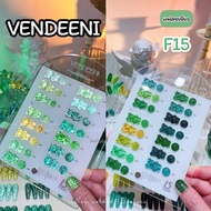 VENDEENI 15ml. เซ็ตสีเจล 15สี โทนสีแฟลช สีสวยกลิตเตอร์วิบวับมาก แถมฟรีชาร์ตสี (รหัส F12-21)