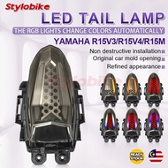 R15 V3 V4 R15M Yamaha Tail Light Lampu Belakang RGB Rear Lamp LED Integrated Tail Light 7 Colors New