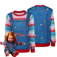 pdp Chucky Chucky Hoodies Coat Cosplay Costume Halloween Carnival Suit For Adult Women Girls 35u