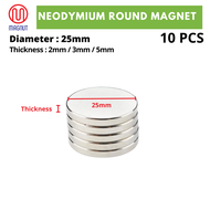 10pcs 25mm*2mm/3mm/5mm Neodymium strong round magnet / SUPER STRONG MAGNET