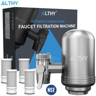 LY ALTHY Stainless Steel Faucet Tap Mount Water Filter Purifier System NSF Certified Reduces Lead