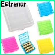 ESTRENAR 4 AA AAA Rechargeable Battery Container Coloful Organizer Battery Holder Storage