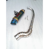 Daeng sai4 Pipe canister conical open specs exhaust Pipe for Wave 125 Xrm 110/125 Wave 100/110/115 R