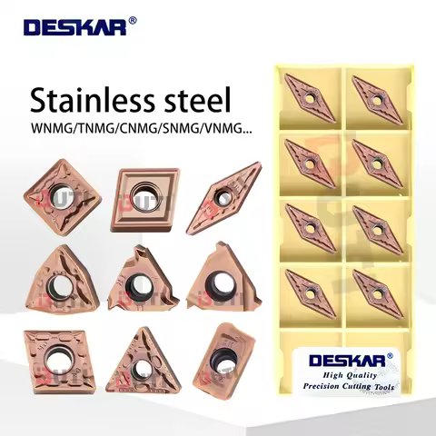 WNMG0804/SNMG/TNMG/CNMG/VNMG DESKAR Turning Insert Series16IRH 16ER14 W LF6018W Threaded Blade APKT/