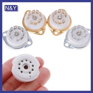 N&Y   1Pc chassis mount 9pin ceramic tube soet for EL84 ECC82 6922 12AX7 .