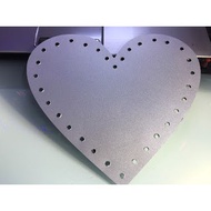 Silver heart-shaped Mica - Alu sheet