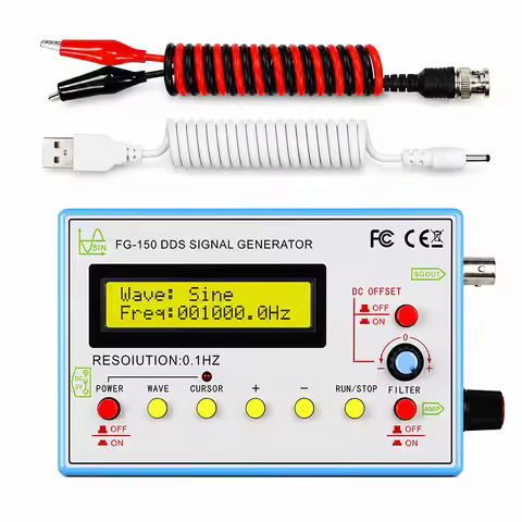 FG-100 FG-150 DDS Function Signal Generator Frequency Counter 0.1Hz-500KHz Signal Source Module Sine