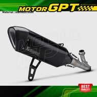 Zontes 368G Modified Exhaust Pipe Full System Stainless Steel Front Akrapovic Carbon Fiber 368G