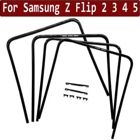 NEW For Samsung Z Flip 2 3 4 5 Middle Frame Holder Bezel Replacement Repair Parts With Side Button F