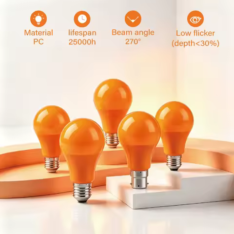 4-20Pack Orange LED Decor Bulbs 8W 640LM AC100-240V E27 B22 Energy Saving Lights Home KTV Party Cour