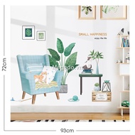 Wall Decal Green Leaf A476