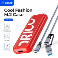ORICO Fashion M.2 NVME SSD Enclosure with UASP USB 3.2 Gen 2 10Gbps Tool-Free External Solid State D