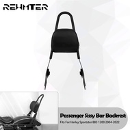 Motorcycle Detachable Sissy Bar Rear Passenger Backrest Black For Harley Sportster XL 883 1200 48 72