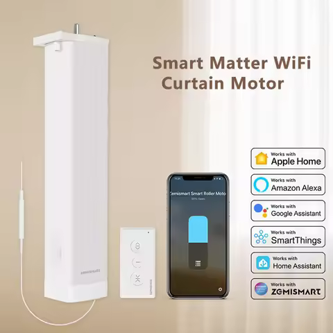 Zemismart Matter WiFi Smart Curtain Motor Slide Electric Motor Automatic Curtain System Home Alexa G