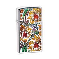 【ZIPPO官方旗艦店】火焰花藝(窄版)防風打火機 29702