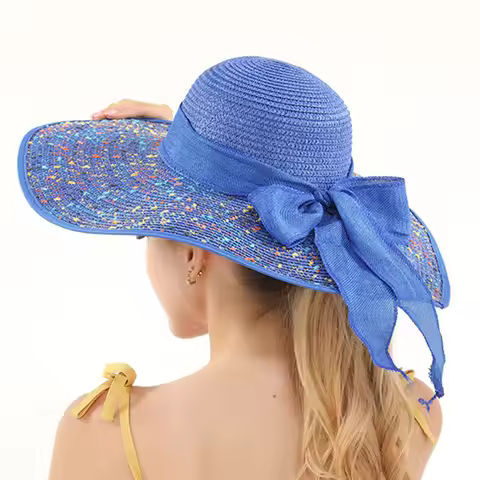 Korean Version Of Trendy Women's Summer Sun Hat With Large Brim Straw Hat, New Sun Hat Beach Hat Sun