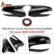 Side Mirror Covers Rearview Housing Black for Lexus IS250 IS350 ES350