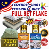 FULL SET Federal Paint Flake Coating Epoxy Toilet Tile Floor Waterproof ( FREE Tools / 700G FLAKE /1