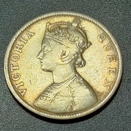British India Queen Victoria 1 Rupee Silver Coin 1862
