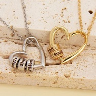 【客製化禮物】刻字愛心項鍊 | 信息心型頸鏈 | 聖誕節 生日禮物