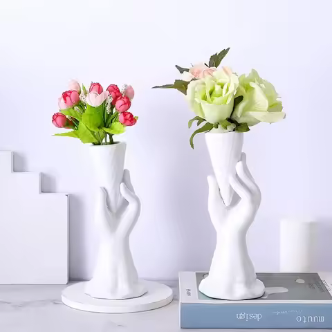 New American Jonathan Adler Holds Ice Cream Ceramic Cute Mini Vase Candle Holder Dining Table Decora