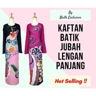 Kaftan / Jubah Lengan Panjang Batik Lukis Terengganu Ori 💯  Cotton Viscose