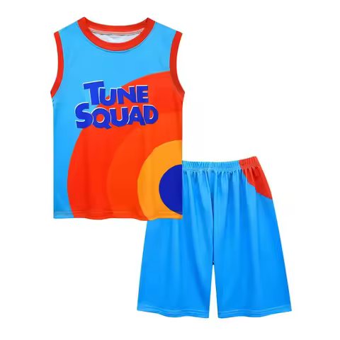 Israel Boys Girls Space Jam 2 Jersey Clothes Tune Squad Basketball Cosplay Vest Shorts Tracksuit Uni