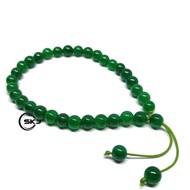 HIJAU 6MM 33-Piece Green Jade Prayer Beads Bracelet natural