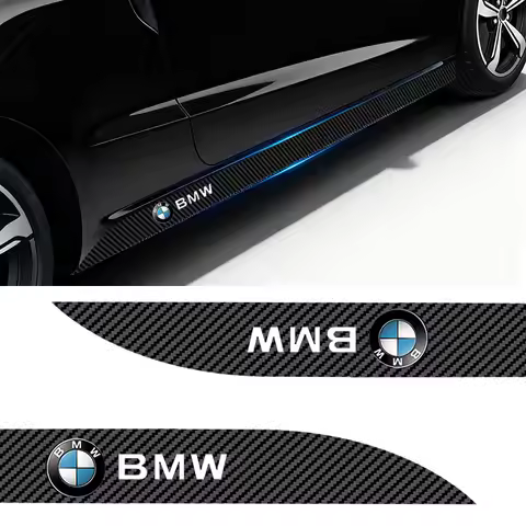 2pcs New Car Door Side Skirt Car Body Decal Carbon Fiber Car Stickers For BMW M MINIE F10 F20 F30 X5