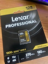 LEXAR 雷克沙 128GB 1800x 270MB/s UHS-II V60 U3