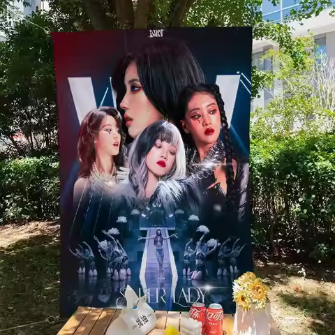 Kpop G I-DLE High End Quality Banner Printing Artistic Atmosphere Style Camping Flag