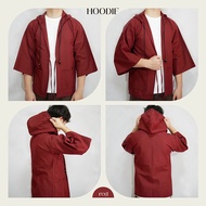 Red Cotton Hooded Jacket HOODIE32