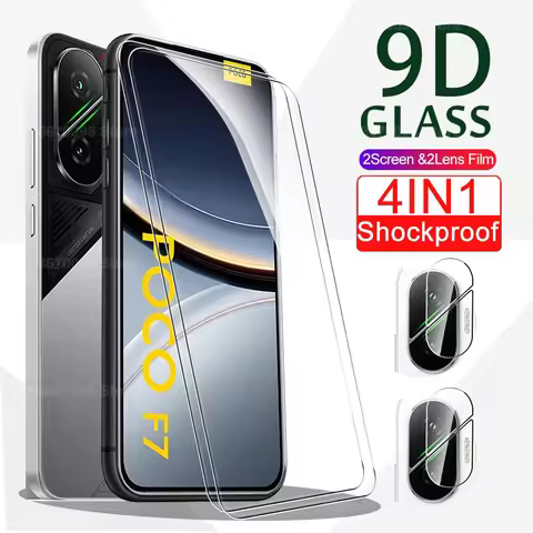4in1 Protective Glass For Xiaomi Poco F7/F7 Ultra/F7 Pro/F8 Ultra/F8 Pro Lens Screen Protector on mi