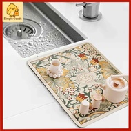 Fast Dry Kitchen Countertop Mat Table Mat Sink Mat Sink Absorbent Mat Utensil Drying Mat Diatomite C