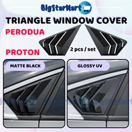 PERODUA PROTON Car Window Rear Mustang Window Triangle Mirror Cover Protector 1set Saga Myvi Axia Be