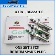 100% Original Perodua Spark Plug Iridium 3pcs Axia Bezza 1.0  999-40015-60000