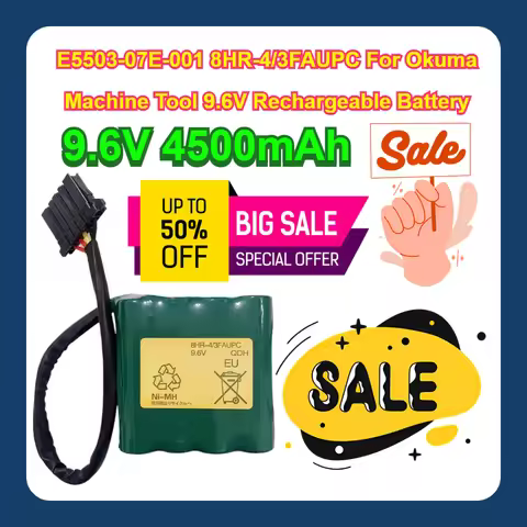 9.6V 4500mAh E5503-07E-001 8HR-4/3FAUPC For Okuma Machine Tool 9.6V Rechargeable Battery