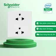 Ổ cắm đôi 3 chấu M3T426UST2_WE Schneider dòng Avataron A Universal 16A 250V 3 Pin 2G E sized màu trắ