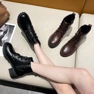 35-43 Size Extra Large Size Women's Shoes 41 Plus Size Short Boots Women 42 Fashion Lace-Up Martin B