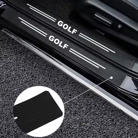 Golf MK7 Carbon Fiber Anti Scratch Scuff Pedal For VW 4 5 6 7 R400 TCR MK2 MK4 MK5 MK6 Car Door Sill