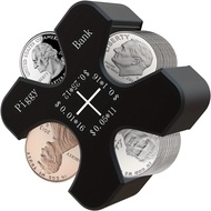 Portable Silicone Storage Piggy Bank, Coin Holder Suitable For USD 0.01 0.05 0.1 0.25