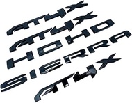 Kit 2023-2025 Sierra HD AT4X Emblem 3D Badges Letter Nameplate Replacement for 2500HD 3500HD (Gloss 