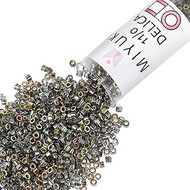 Miyuki Delica Seed Beads – Size 11/0 (1.6 mm), DB2201, Crystal Marea VM, 7.2 g, Approx. 1440 Beads, 