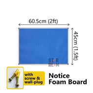 HIGH QUALITY NOTICE FOAM BOARD Papan Kenyataan Notis (45x60.5cm / 60.5x91cm) Blue Foam Board /Notice