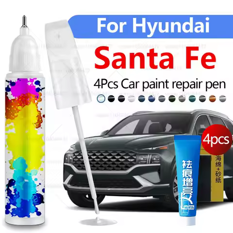 Car Paint Repair Pen For 2000-2025 Hyundai Santa Fe Paint Scratch Repair Accessories 4PCS Black S3B 
