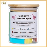 [deveodo] Date Ideas Jar for Couples Newlyweds Gift Ideas 120 Color-coded Date Ideas in A Jar – Fun 