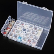 28 Slots Plastic Beads Transparent Accesories Organizer Jewelry Storage Diamond Painting Clear Box