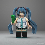 New rare high-value Hatsune Miku figure, third-party built miniature building block toy, trendy coll